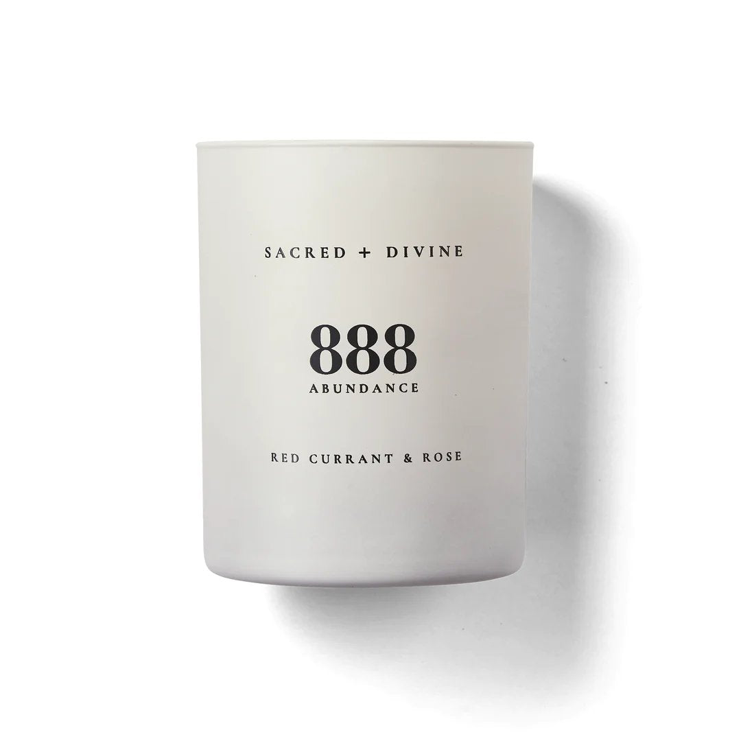 Sacred + Divine Candle • 888 / ABUNDANCE / RED CURRANT & ROSE