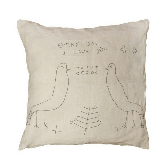Sugarboo Two Birds Stitched Pillow
