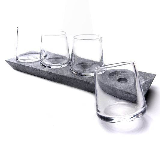 Simon Pearce Alpine Whiskey Glasses, Set of 4