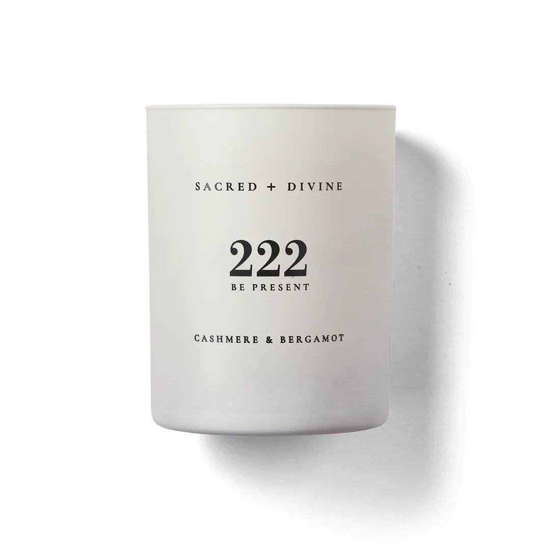 Sacred + Divine Candle • 222 / BE PRESENT / CASHMERE & BERGAMOT