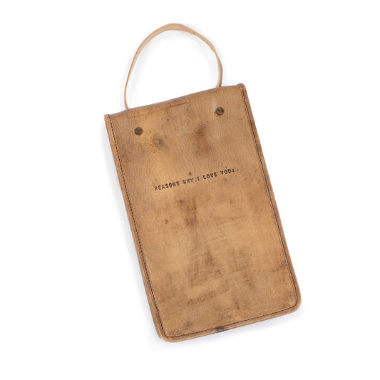 Sugarboo Heirloom Hanging Leather Journal - Reasons Why I Love You