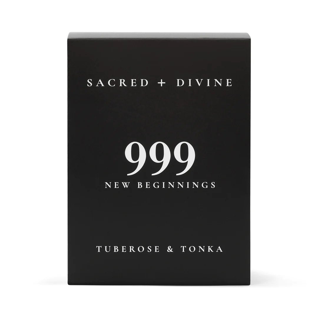 Sacred + Divine Candle • 999 / NEW BEGINNINGS / TUBEROSE & TONKA