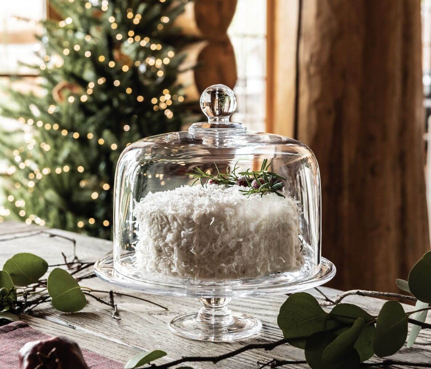Simon Pearce Hartland Cakeplate & Dome, Medium