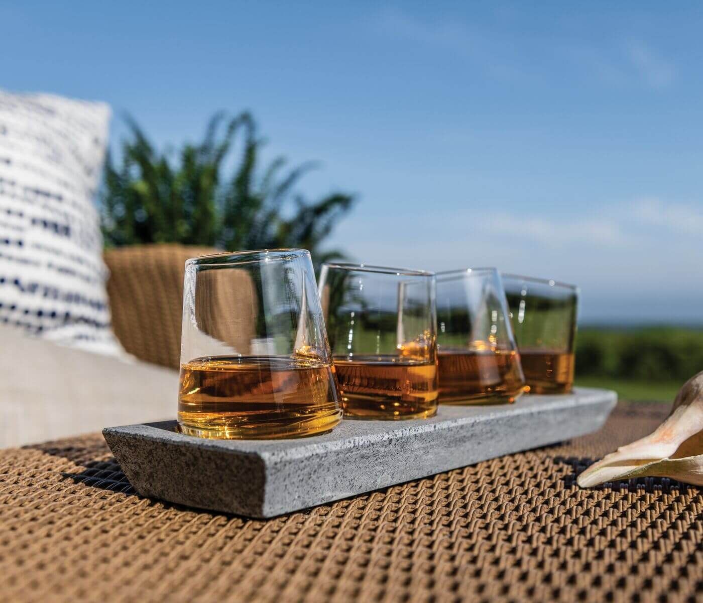 Simon Pearce Alpine Whiskey Glasses, Set of 4