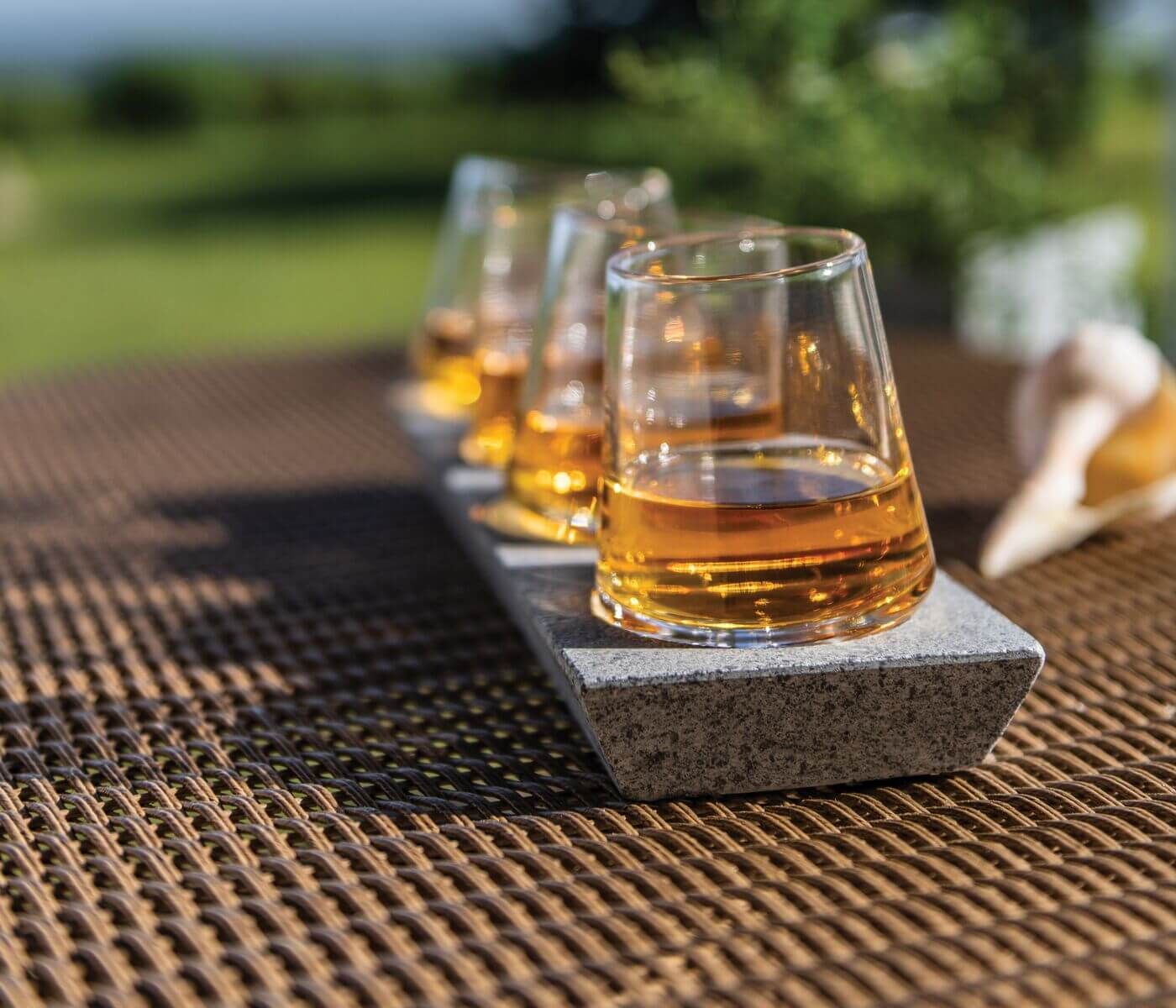 Simon Pearce Alpine Whiskey Glasses, Set of 4