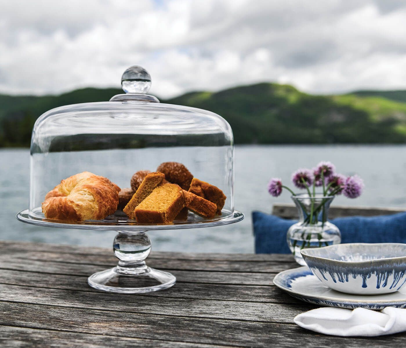 Simon Pearce Hartland Cakeplate & Dome, Large
