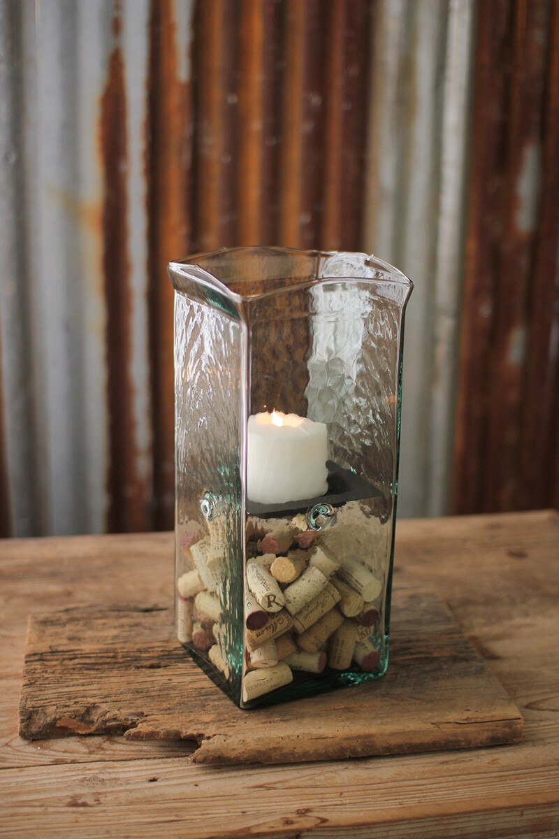 Kalalou Square Candle Hurricane \ Medium
