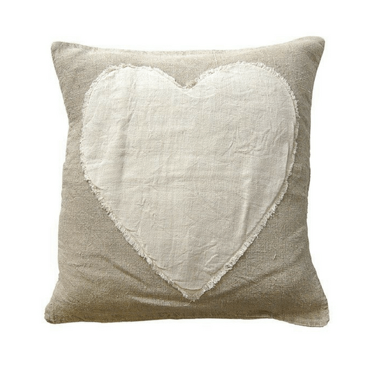 Sugarboo Heart Stitched Linen Pillow