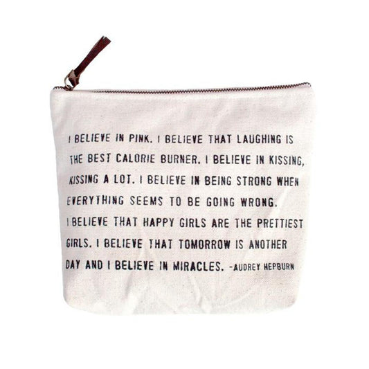 Sugarboo Canvas Zip Bags - Choose from 14 different quotes