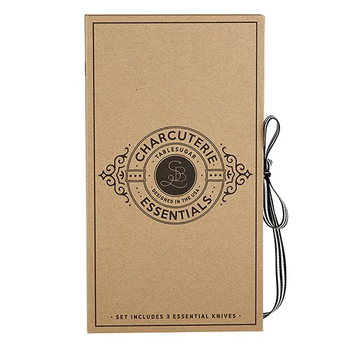 Cardboard Book Set - Charcuterie Essentials w/ Black Handles