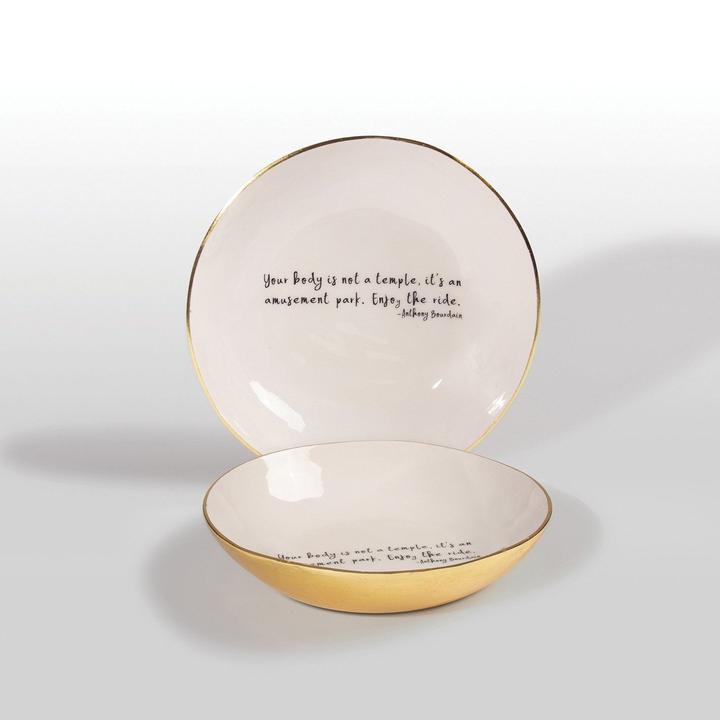 Bowl With Quote - Anthony Bourdain
