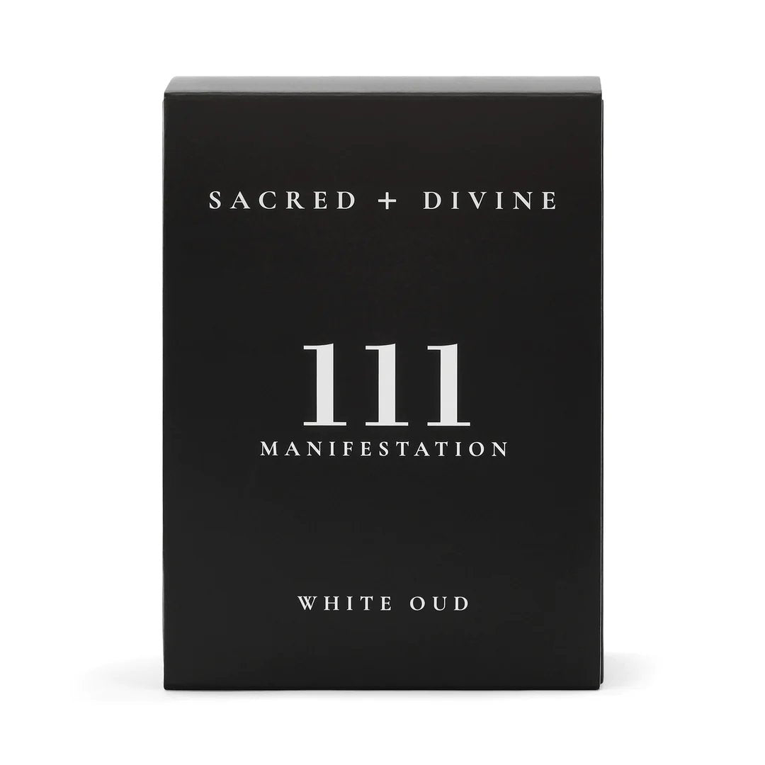 Sacred + Divine Candle • 111 / MANIFESTATION / WHITE OUD