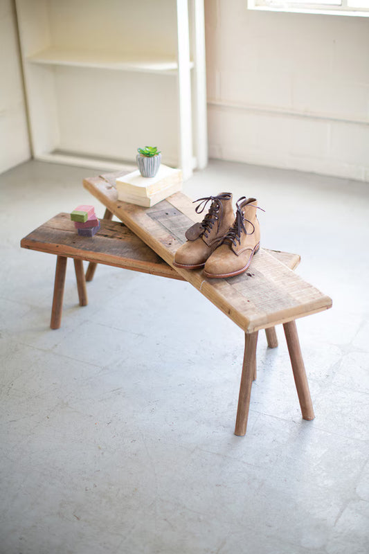 Kalalou Set of 2 Recycled Wood Accent Tables