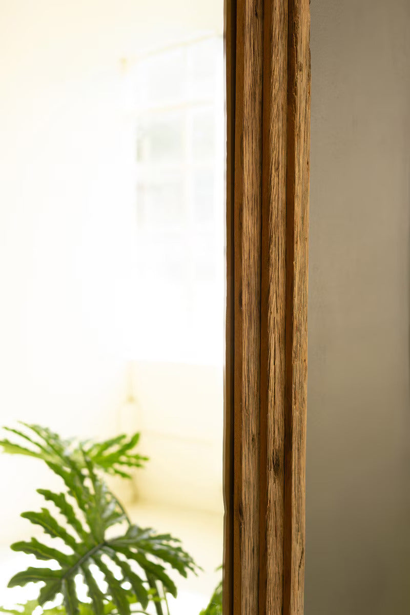 Kalalou Arched Top Recycled Framed Floor Mirror