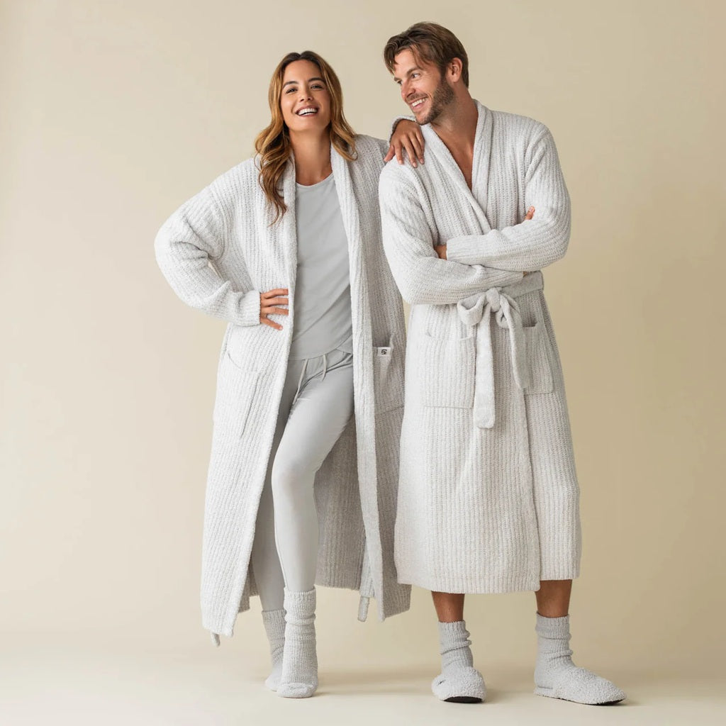 Kashwére Ojai Ribbed Heathered Adult Robe - Chenilla Classic™