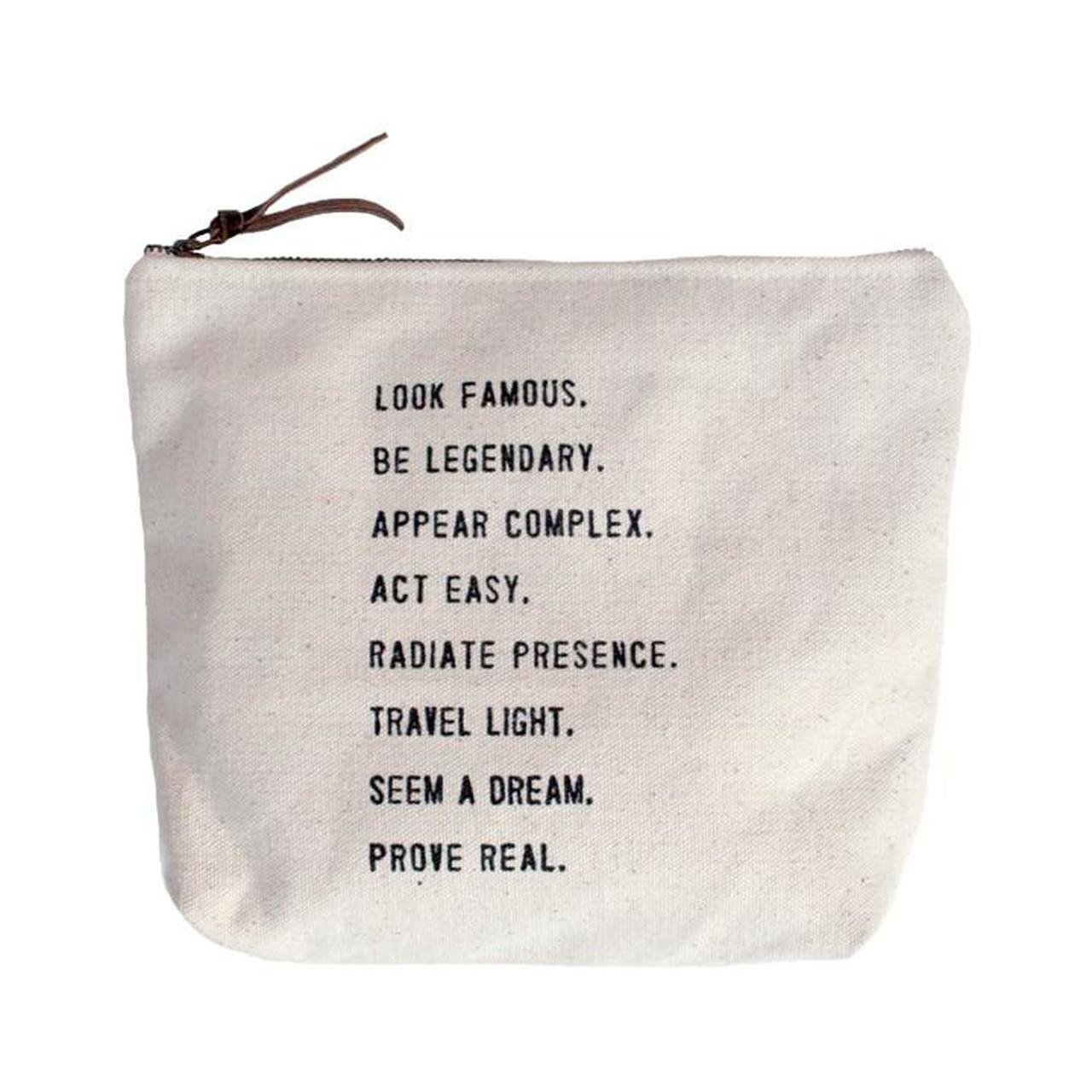Canvas Zip Bags - choose from 14 different quotes