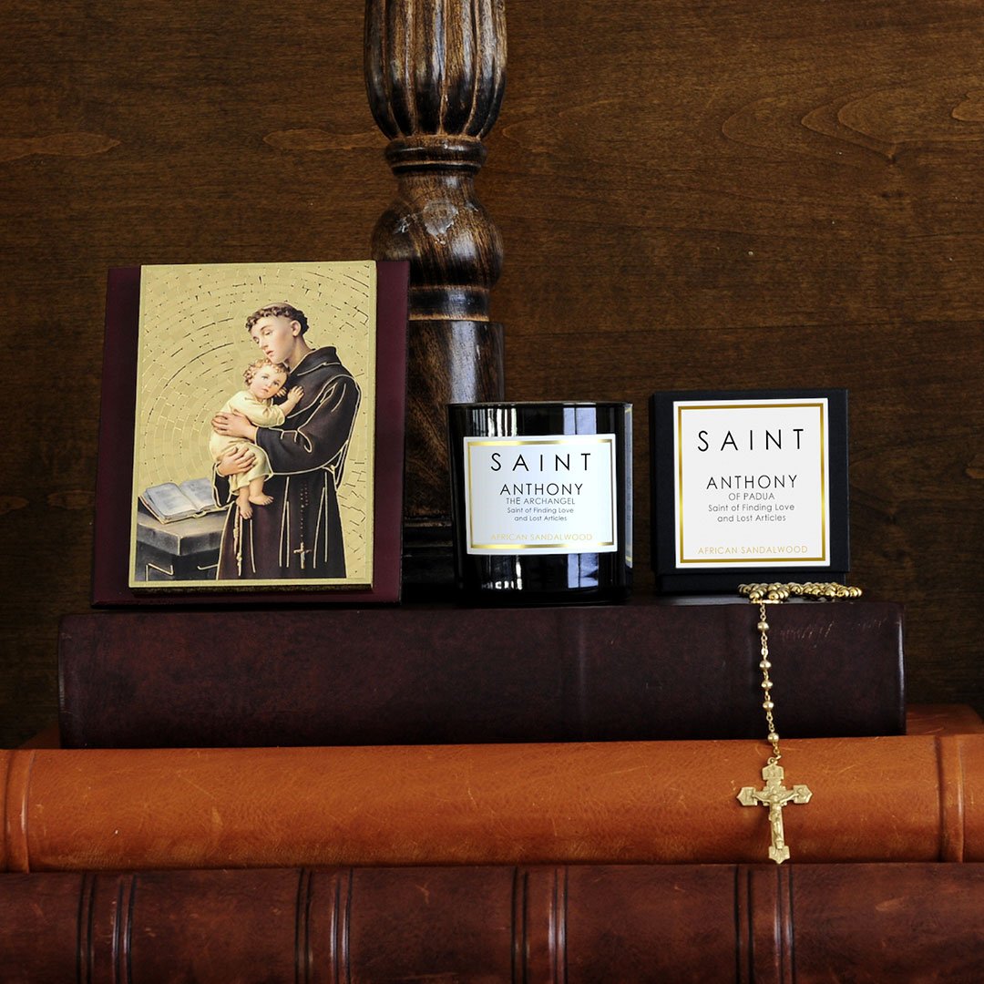 SAINT Candle • Anthony of Padua, Saint of Finding Love and Lost Articles