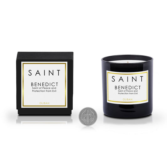 SAINT Candle • Benedict, Saint of Peace and Protection from Evil