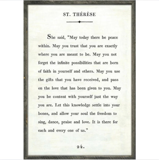 Sugarboo St. Therese - Book Collection Art Print